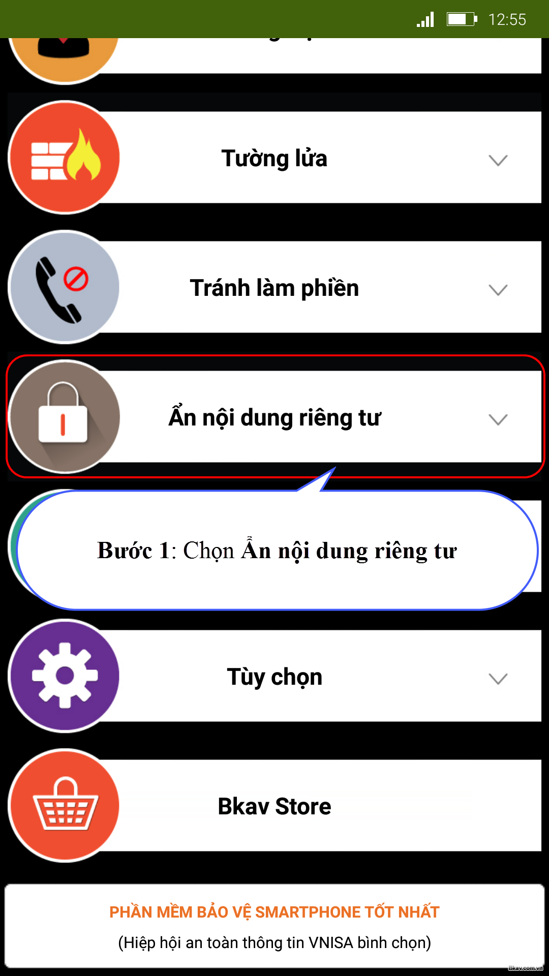 Ứng dụng Bkav Mobile Security: Diệt virus, tăng tốc điện thoại