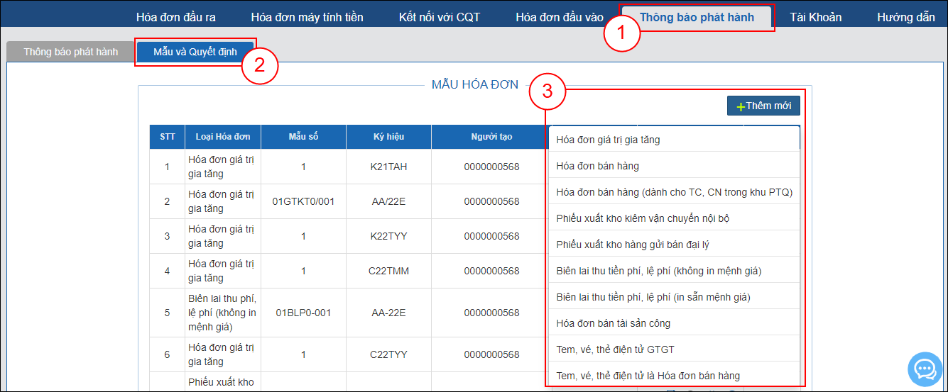 Bài PB1: Hướng dẫn Thêm mới Mẫu Hóa đơn Điện tử - Bkav Corporation - Bkav.com.vn